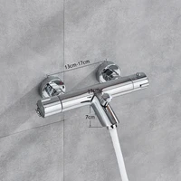 Chrome Telephone Type Wall-Mounted Thermostatic Shower Faucet Set Bathroom Faucet Hot And Cold Bathroom Tap Mixed Valve Bathtub 2