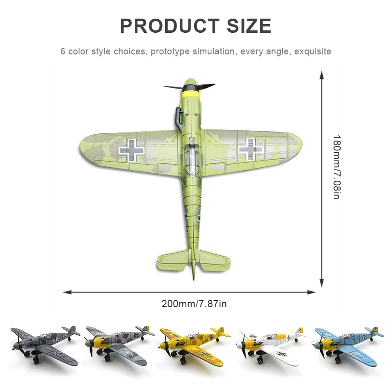 Набор(6 шт.) 4D Собранный 1/48 World WarII Fighter военный самолет Игрушечная модель самолета украшения статическая модель дорожная игрушка