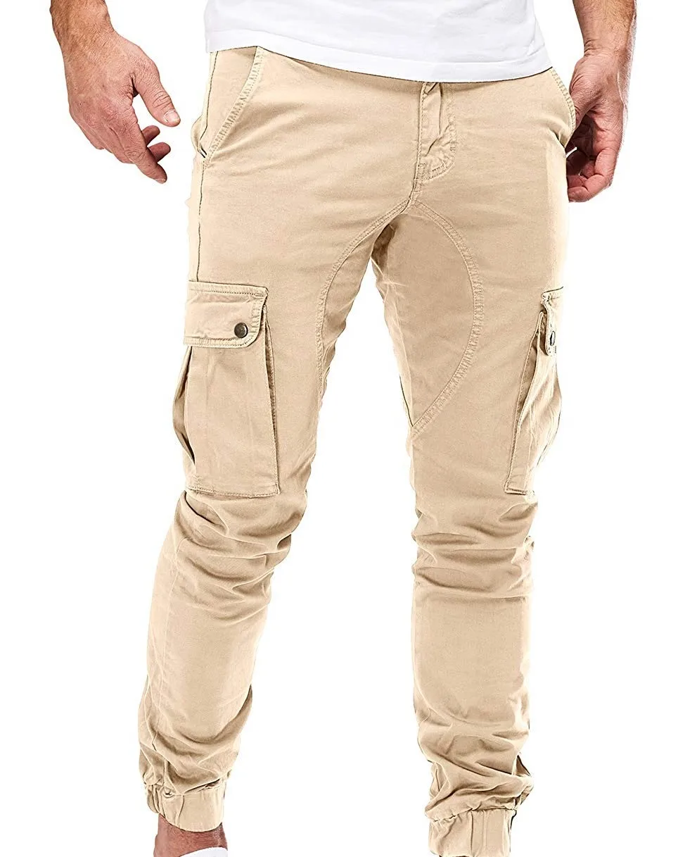 Мужские брюки карго в стиле милитари, осень, повседневные обтягивающие камуфляжные штаны с карманами, спортивные штаны, трендовая спортивная одежда, длинные брюки
