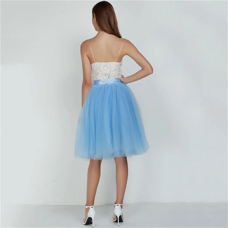 black pleated skirt 6Layers 65cm Fashion Tulle Skirt Pleated Tutu Skirts Women Lolita Petticoat Bridesmaids Sweet Party Midi Skirt Mini Skirt Dress wrap skirt