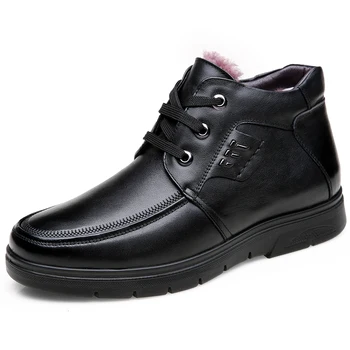 

Genuine Leather Men Shoes Business Oxfords Men Casual Shoes Cow Leather Winter plus cotton men's casual shoes %886