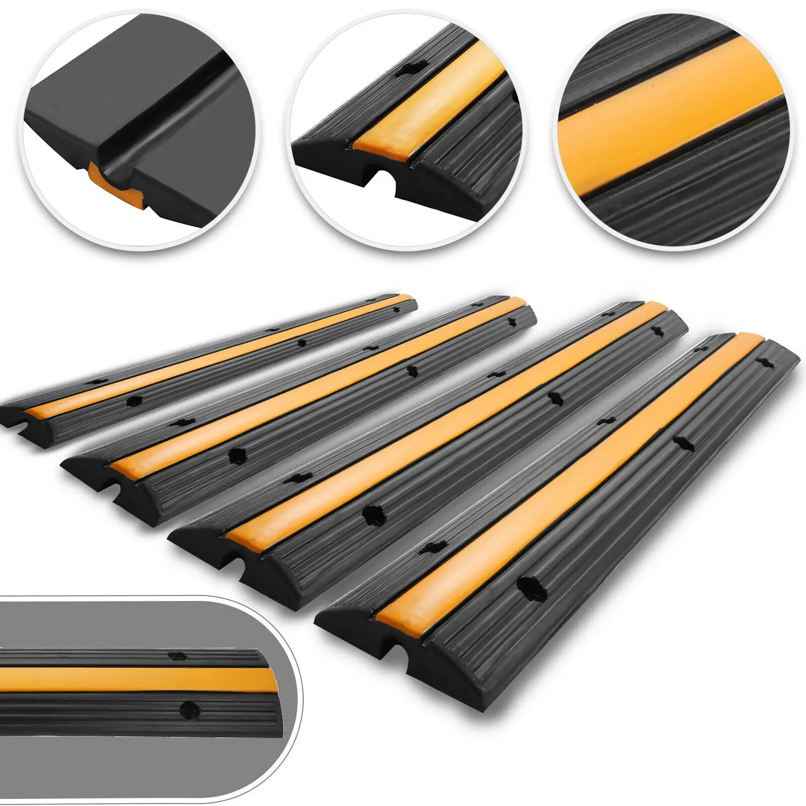 Rubber Cable Wire Cord Cover Cable Protective Cover Ramp Rubber Cable Protector Speed Bump