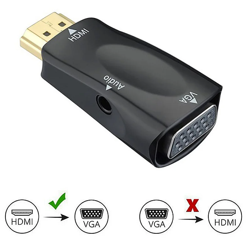 HDMI к VGA адаптер папа к женскому HD 1080P Аудио кабель конвертер для Xbox360 ПК ТВ коробка компьютер hdmi к vga адаптер с аудио