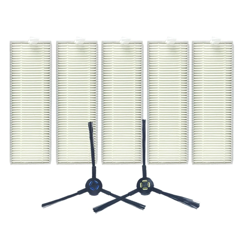 

1 Set Robot Vacuum Cleaner Parts Side Brushes+Filter Net for Chuwi Ilife A7 A9 Robotic Cleaner Side Brush Filter Set