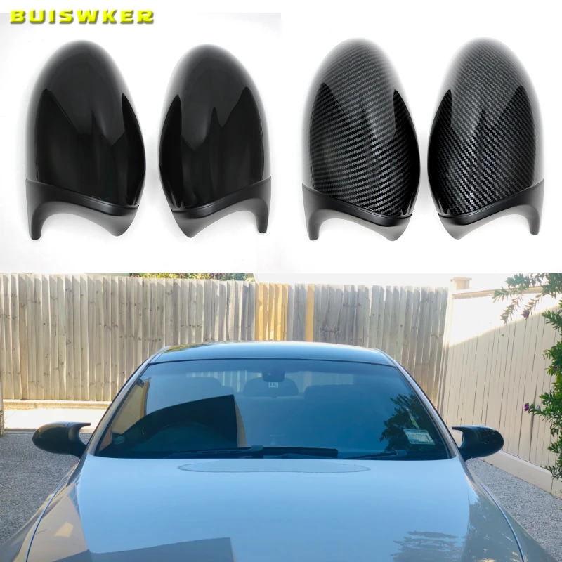 2xMirror Cover E90 Car Side Door Rearview Side Mirror Cover Cap For BMW