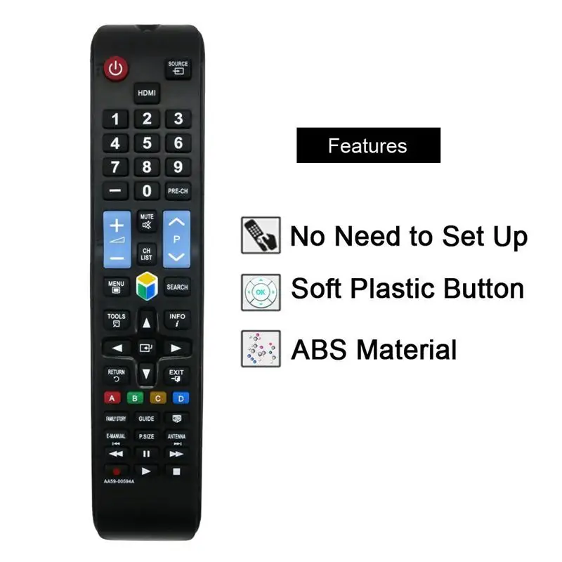 Universal TV Remote Control AA59-00594A AA59-00581A AA59-00582A UE43NU7400U UE32M5500AU UE40F8000 for SAMSUNG LCD LED Smart TV