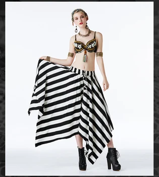 

Women Belly Dance Tribal Wide Leg Long Skirt Pants Loose Gypsy ATS Bellydance Skirt Accessories Costume
