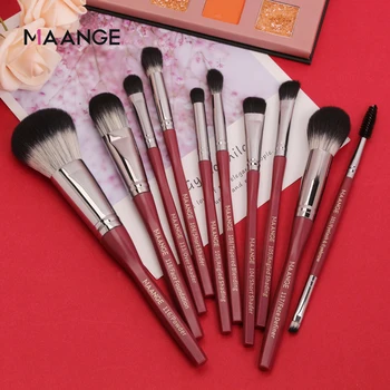 

MAANGE 10 Pcs Makeup Brushes Set Professional Eyeshadow Foundation Powder Blending Brush Make Up Brushes Kit Gift Set for Women