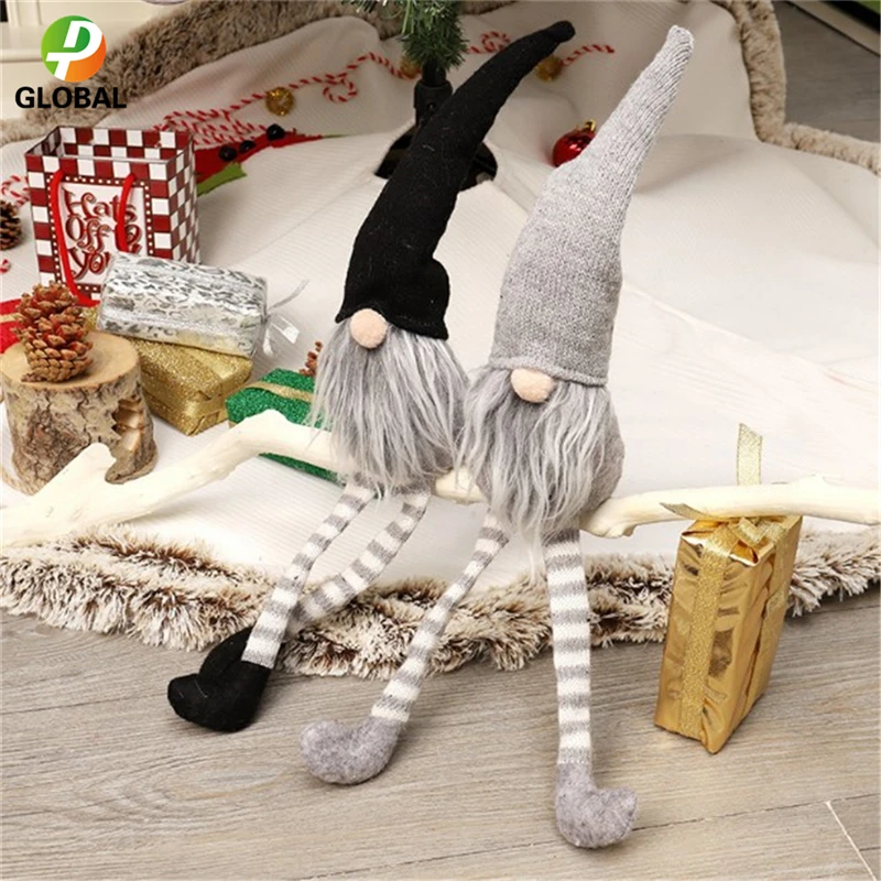 D& P 1 шт. много видов милое Рождественское украшение Сидящая длинная ножка без лица эльф кукольные украшения для дома Новогодний подарок для детей