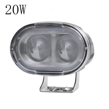 

Auto 20W Lens Spotlight Car Roof Lamp Front Bar Middle Net Headlamp Refitting Automobile Led Super Bright Lamp