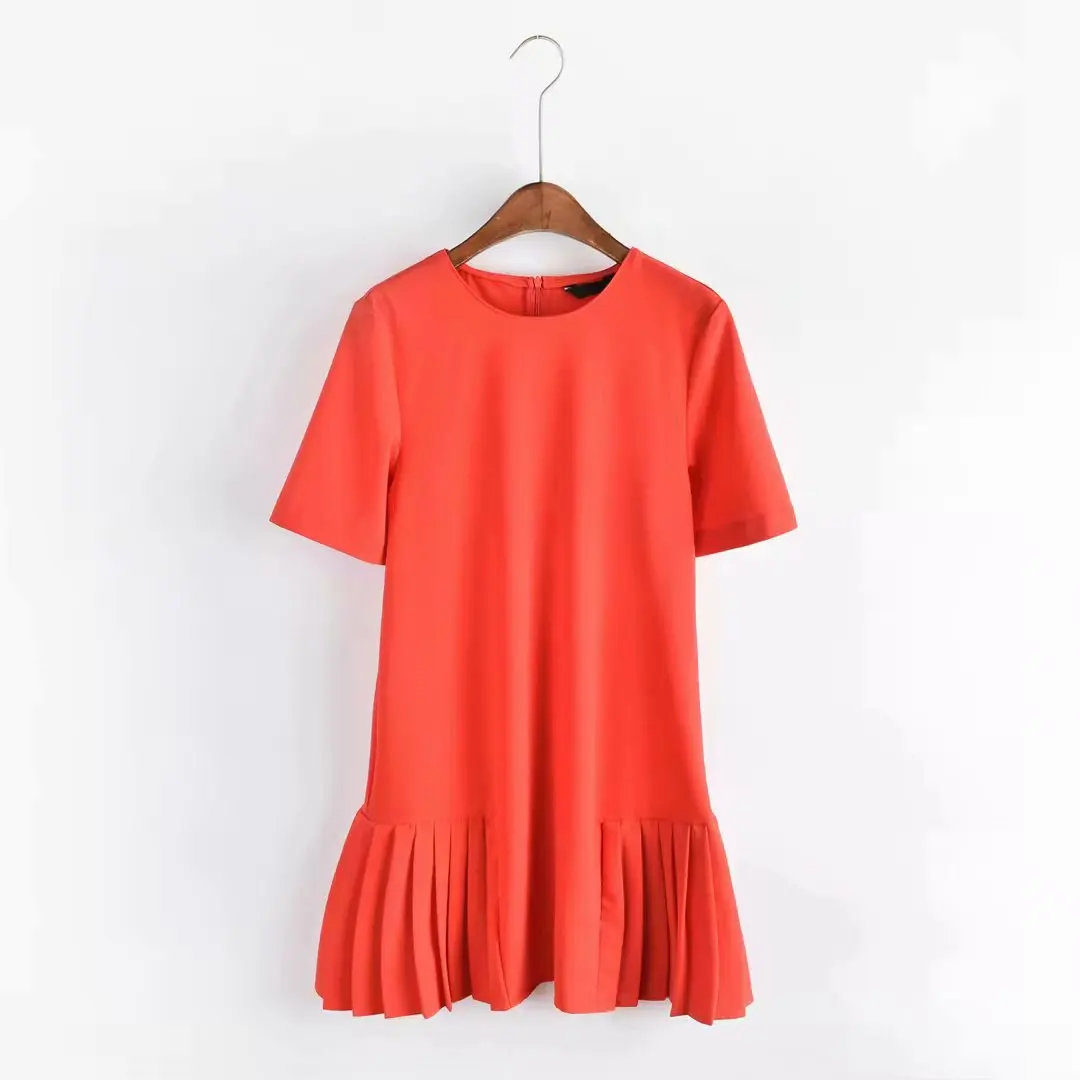 

Yjz-190313 Spring And Summer New Style 2019 Hipster Sweet Loose Women Flounced Three-Color Short Dress