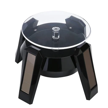 

Fashion Solar Powered 360 Degree Rotating LED Light Holding Earring Store Desktop Phone Home Necklace Jewelry Display Stand