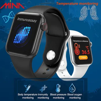 

W58 Pro Smart Watch 38/40MM Body Temperature Heart Rate Monitor Always On dial display Series 5 Watch VS W68 iwo 12