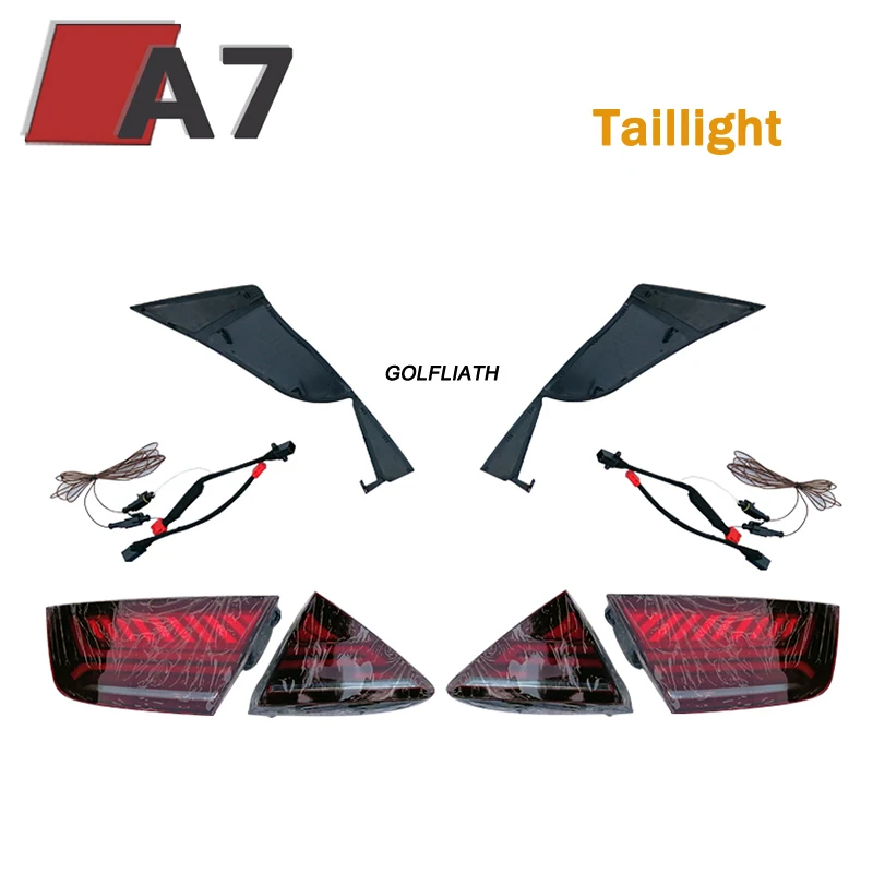 

Автомобильный Стайлинг для AUDI A7 LED задний фонарь 2011 2012 2013 2014 2015 2016 2017 задний фонарь стояночный тормоз поворотные сигнальные огни