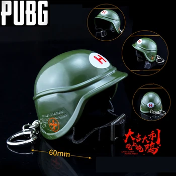 

New Pubg Game Playerunknown's Battlegrounds Cosplay Props Military Doctor Level 2 Helmet Armor Key Ring Metal Keychain