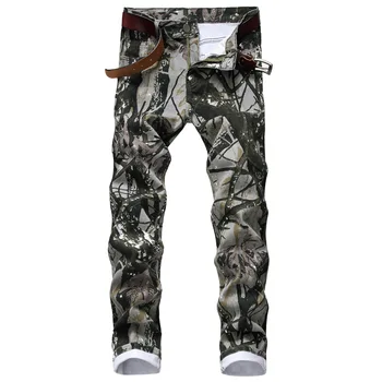 

Men Jeans Military Camouflage Patterned Skinny Jeans Men Casual Stretch Pants Big Size 28-42 Trendy Men Jeans