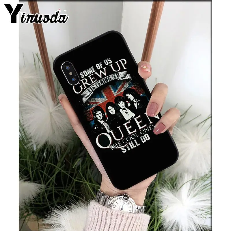 Yinuoda Фредди Меркури Queen Band TPU Мягкий силиконовый чехол для телефона iPhone X XS MAX 6 6S 7 7plus 8 8Plus 5 5S XR