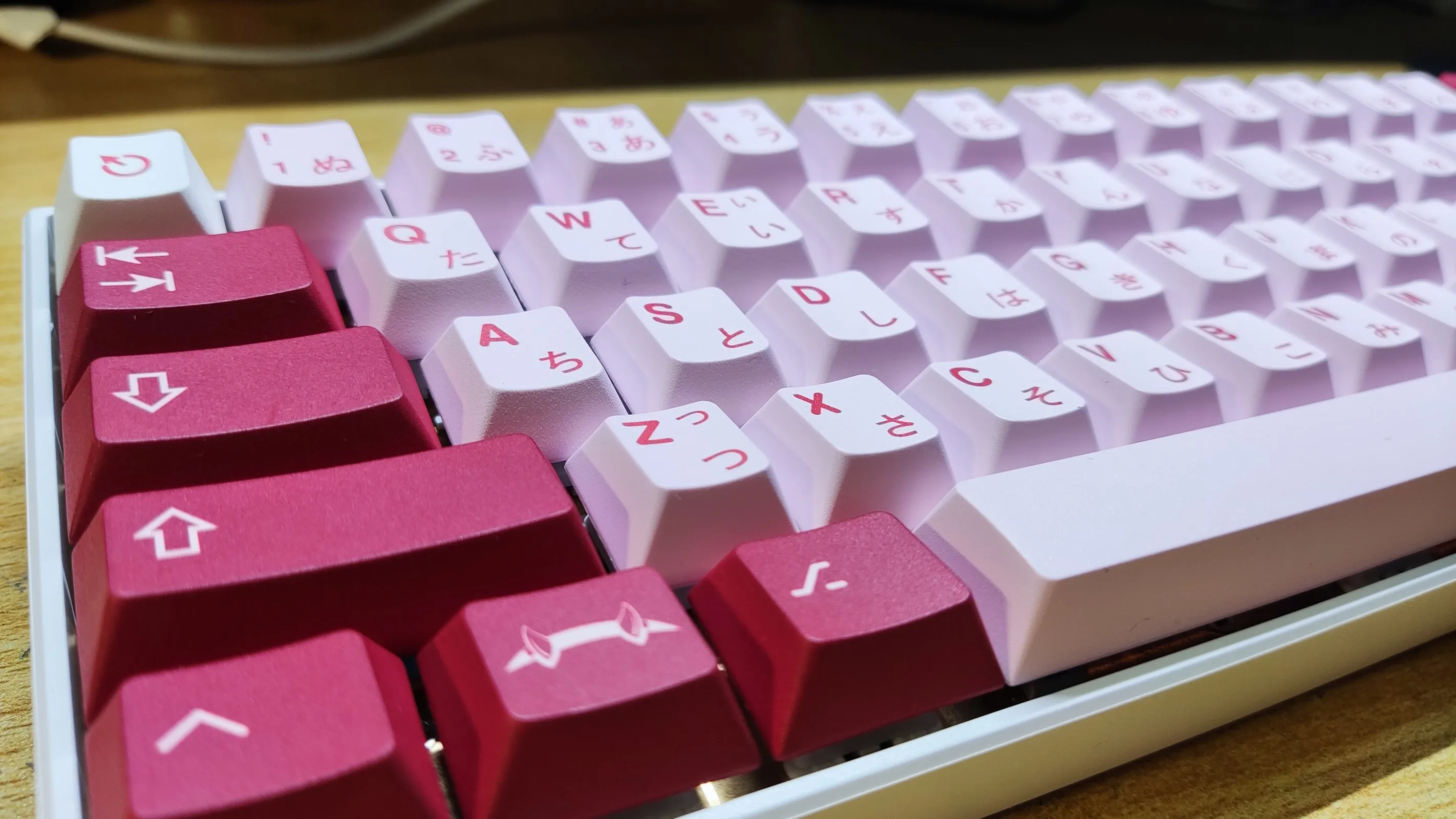 Chaves Conjunto Pbt Lados Tintura Subbed Chave Tampões Gmk Darling Keycap Cereja Perfil Japonês Keycaps com Iso Entrar 7u Barra de Espaço 152 - Imagem 4