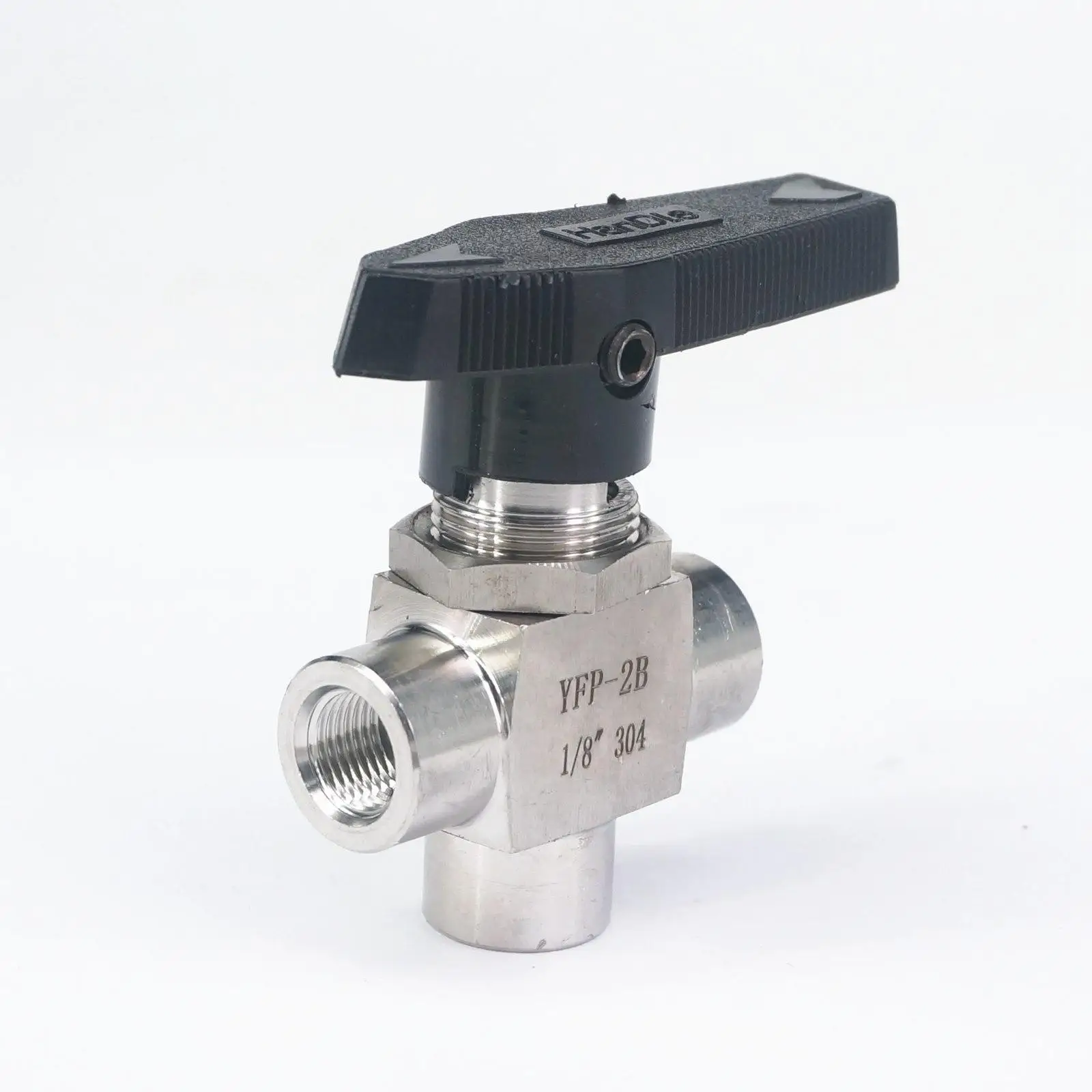 1/" BSP Женская резьба 304 из нержавеющей стали L порт шаровой клапан 6,4 МПа для воды, газа, масла