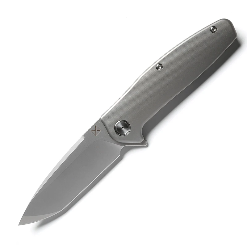 Gray DICORIA YX750 складной нож шарикоподшипник VG-10 лезвие TC4 титановая ручка Кемпинг Охота Открытый suvival Карманные Ножи EDC инструменты - Цвет: Gray