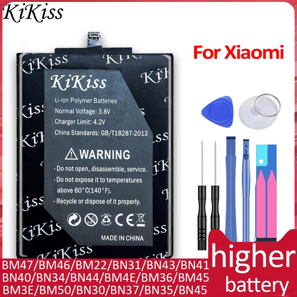 

BM47 BM46 BM3B BN41 BN43 BN40 BN30 BN45 BN4A Battery For Xiaomi Redmi 3 3S 4X 4 Pro 6 5 Plus Mix 2S Note 2 3 4 5 7 Pro Bateria