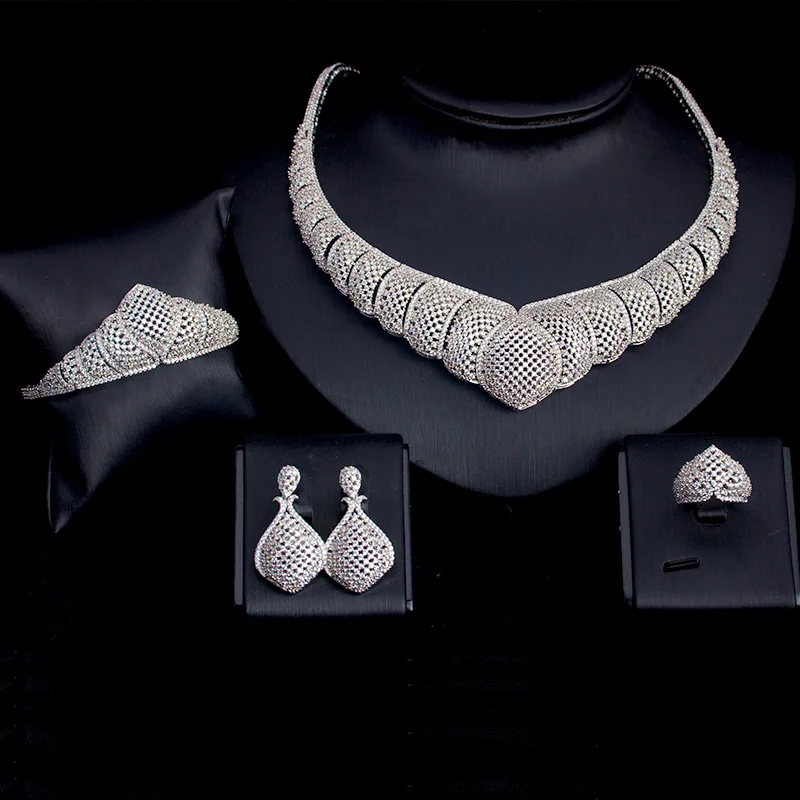 BRIDETALK 4PCS Big Luxury sets AAA Cubic zirconia jewelry for women wedding& engagement party Middle East Free shipping
