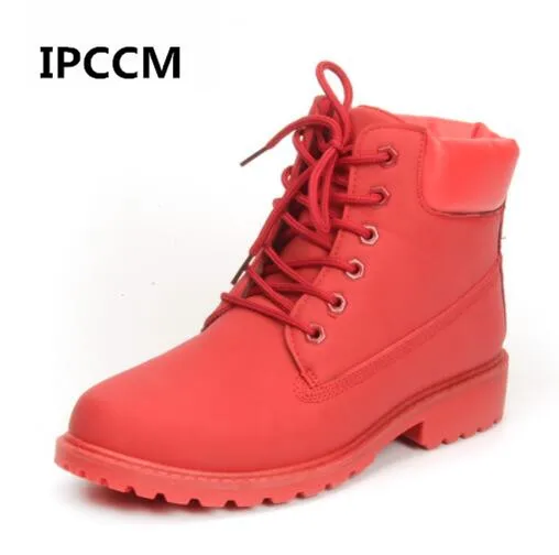 

BONJEAN 2019 Spring Autumn Winter Boots Women Red Fashion Boots Ankle Plush Warm Women Winter Boots Shoes Waterproof Snow Boots