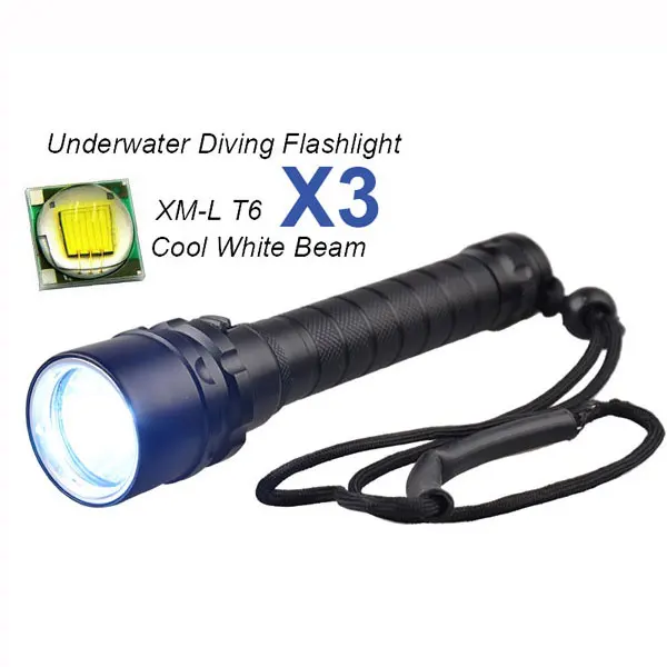 1 TopCom Ip68 CREE XM-L2 профессиональные подводные фонарик Подводное безопасности Водонепроницаемый подводный фонарик - Испускаемый цвет: 1
