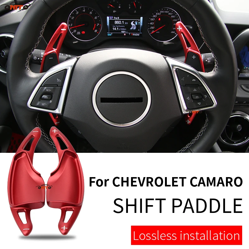 2 шт./компл. подходит для Chevrolet Camaro автомобильные Переключатели скоростей на руле Алюминий детали из сплава переключения расширение стайлинга автомобилей красный/черный/серебристый