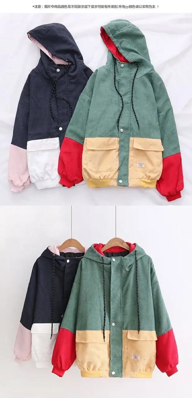 women winter hoodies Splicing Zipper Pocket Hooded mesh top hoody loose clothes harajuku dropshipping streetwear tee punk kpop