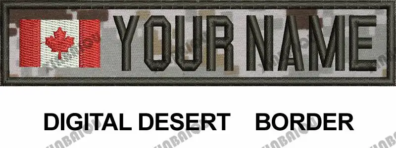 Digital Desert Frame Вышивка на заказ патч флаг Канады пользовательское имя нашивка-лента крюк и петля Мультикам зеленый ACU черный AU FG Tan - Цвет: Digital Desert Frame