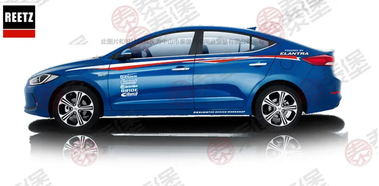 World Datong car styling sport car sticker For Hyundai SANTAFE ELANTRA Exterior body Decal Car Vinyl Film