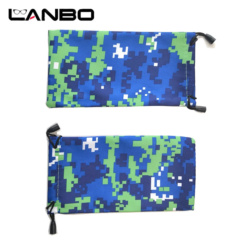 LANBO 100 шт./лот, Чехол для очков из мягкой ткани, сумка, чехол для солнцезащитных очков, пылезащитный чехол для очков, аксессуары для очков в крапинку