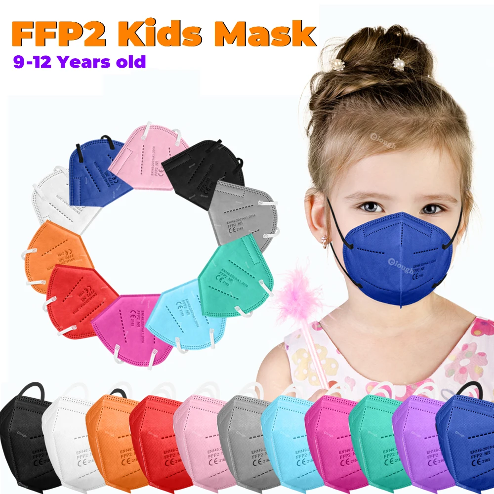 

5-100Pcs mascarillas fpp2 niños Approved ffp2mask Children Kn95 Face Masks masque enfant 9-12 Years Olds mascherine ffp2