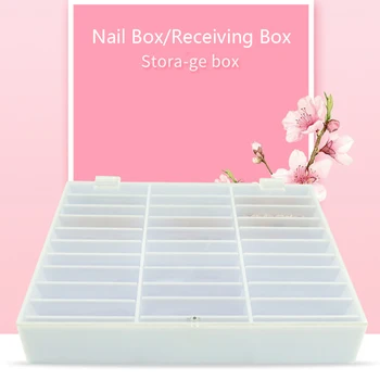 

Fake Nail Tips Storage Box 33 Grids Nail Art Decorations Color Card Container Display Case