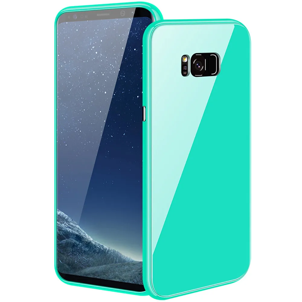 KISSCASE цветной чехол с магнитной адсорбцией для iPhone 11 Pro Max XR XS MAX X 8 7 Plus Роскошный ПК+ чехол из закаленного стекла для телефона Fundas - Цвет: Solid Green