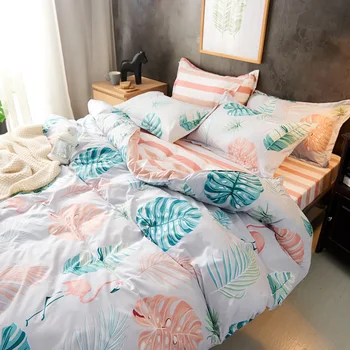 

Thumbedding Monstera Bedding Set Stripes Elegant Simple White Duvet Cover King Szie Queen Full Twin Single Comfortable Bed Set