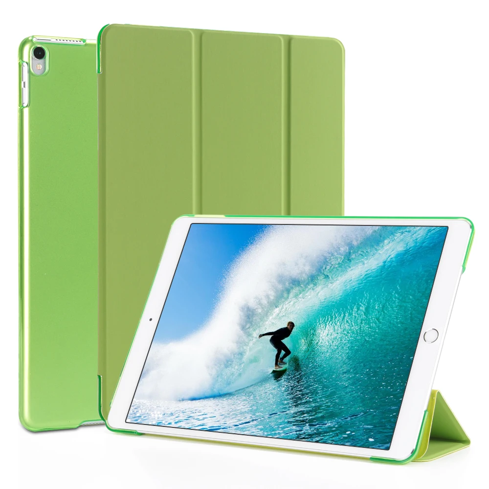 Зеленый Чехол для iPad Air 3 3rd Gen для iPad Pro 10," чехол Smart Sleep/Auto Wake легкий из искусственной кожи тонкий корпус стоящий - Цвет: Зеленый