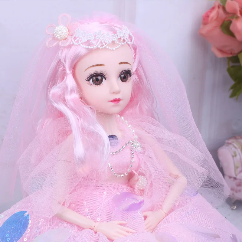 50 см BJD кукла с принцессой, аксессуары для одежды, подвижные шарнирные куклы 1/4, свадебное платье, игрушки для девочек, декор детской комнаты для девочек