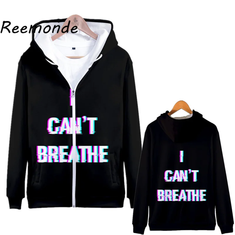 

Новинка, мужской свитер с капюшоном I Can't Breath, пуловер 3D Pint, пальто, толстовки с капюшоном на молнии, свитшоты, женский спортивный костюм, одежда