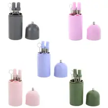 Нержавеющая сталь многоразовые напиток соломы широкий спектр применения работы изысканный с очиститель ложка кухонный набор инструментов