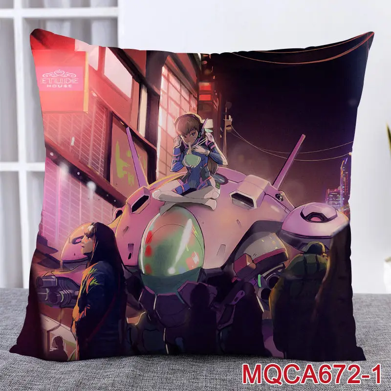3 45X45 см аниме игра Overwatch наволочка OW dva Mercy Mei Hanzo Genji Reaper Dakimakura Чехол 3D двухсторонний принт наволочка - Цвет: 3