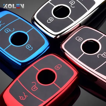 Soft TPU Car Remote Key Case Cover Shell Fob per Mercedes Benz E S GLE Class A220 W213 E200 E300 E220 E320 E260 E43 accessori - Soft TPU Car Remote Key Case Cover Shell Fob per Mercedes Benz E S GLE
