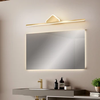 

Mirror Lamp Bathroom about Modern Led Bathroom Creative Personality Long Mirror Wall Lamp Northern Europe Make-up Mirror Cabinet
