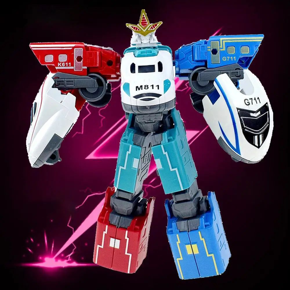 

New 3-in-1 deformation toy high-speed rail robot car action doll model children toy boy girl gift
