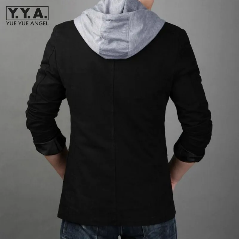 Новинка 2020 мужской повседневный Блейзер имитация двух частей верхняя одежда с