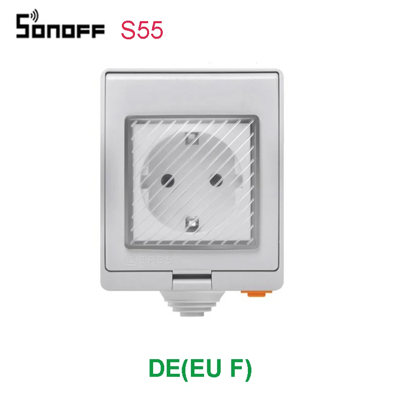 Itead Sonoff S55 Водонепроницаемый Wifi умная розетка переключатель UK/AU/US/FR/DE/ZA несколько версий Wifi розетка работает с Alexa Google Home - Комплект: S55 DE