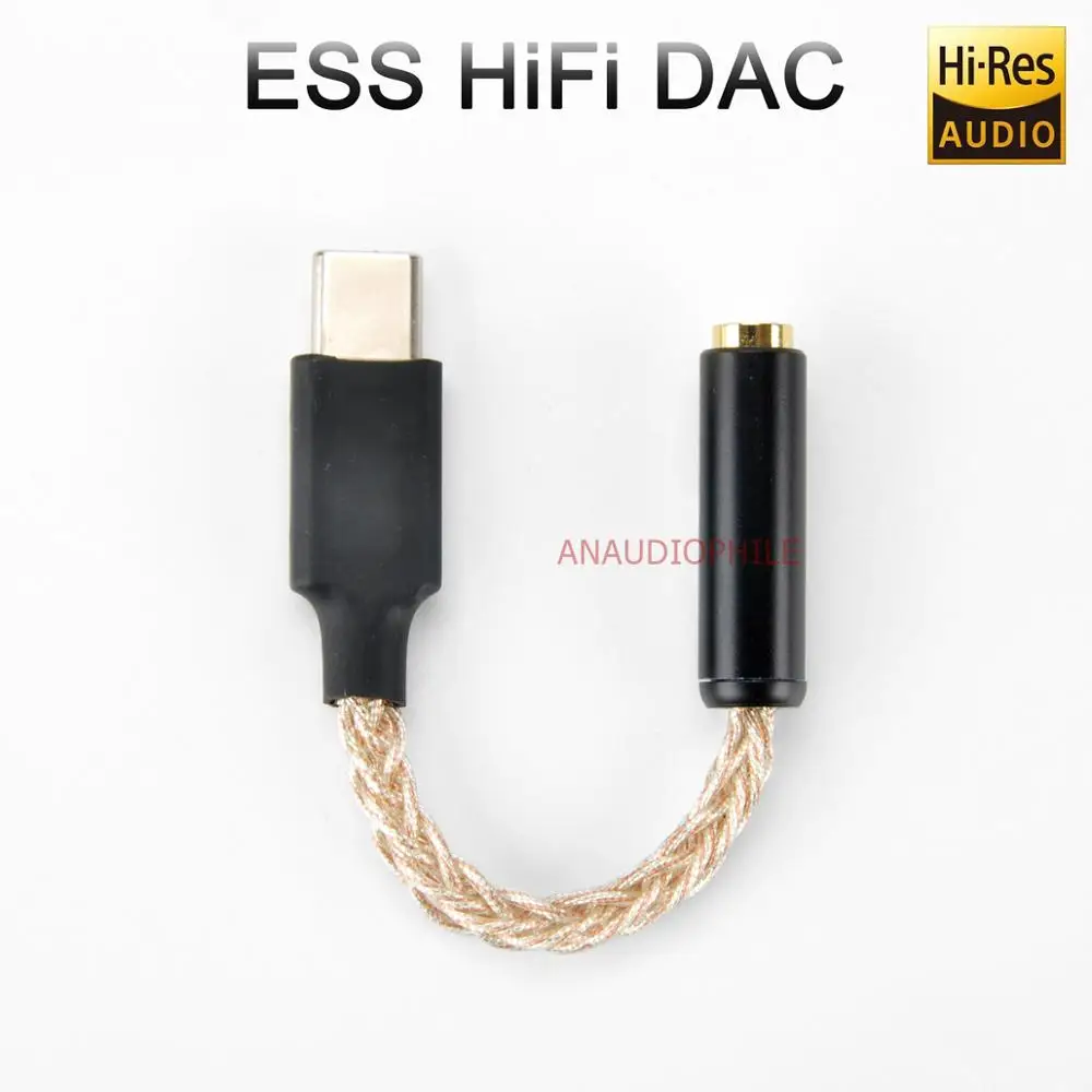 Utimate ESS USB DAC Type C DSD DSD128 32 бит 384 кГц HiFi для мобильных ПК|Кабели VGA| |