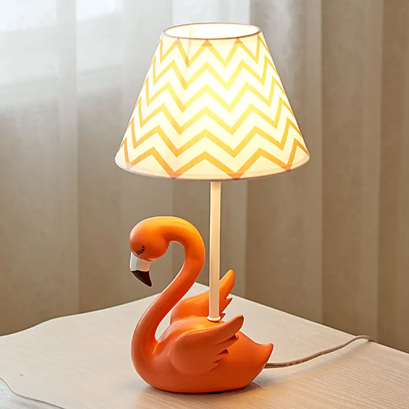 Flamingo Table Lamp Modern Led Beds Animal Desk Lamps Bedroom Bedside