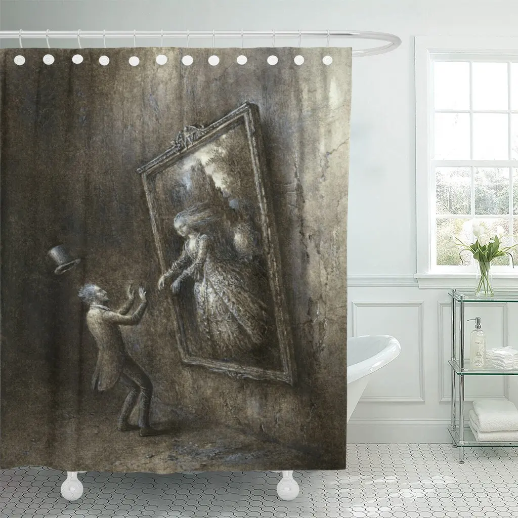 Картина Викторианский кошмар готическое зеркало состаренная антикварная